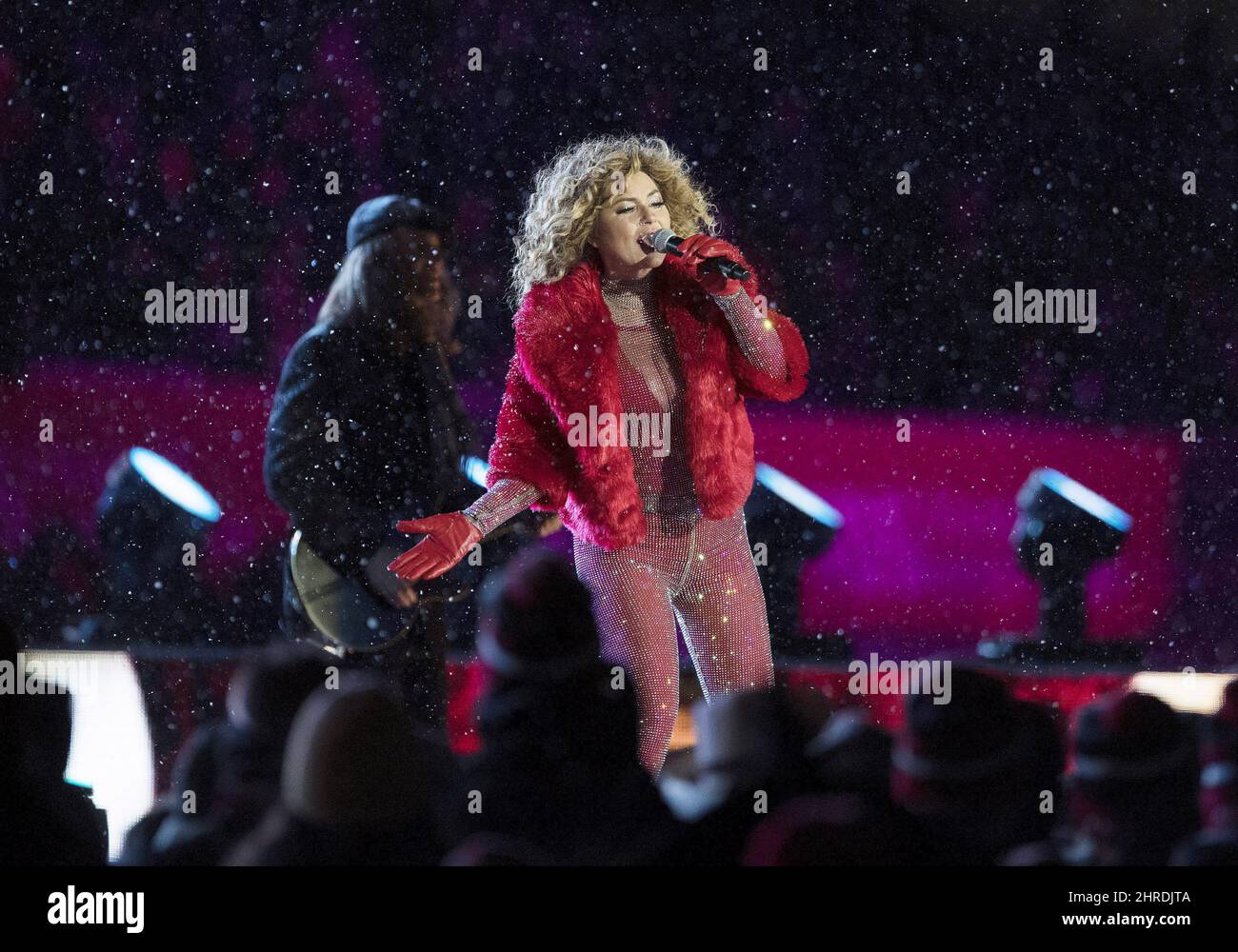 Shania Twain performs during the halftime show during the 105th Grey