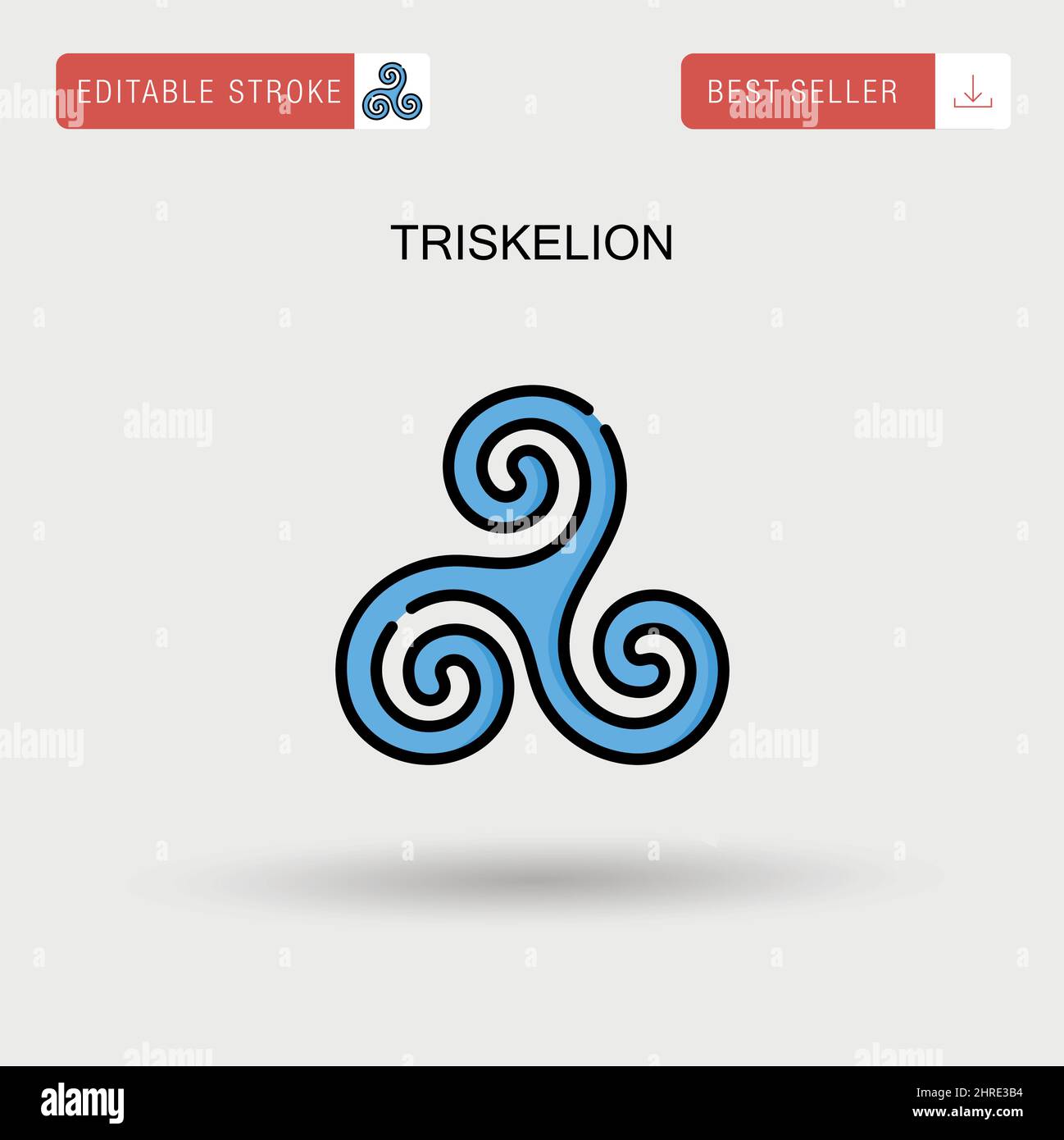 Triskelion Simple vector icon. Stock Vector