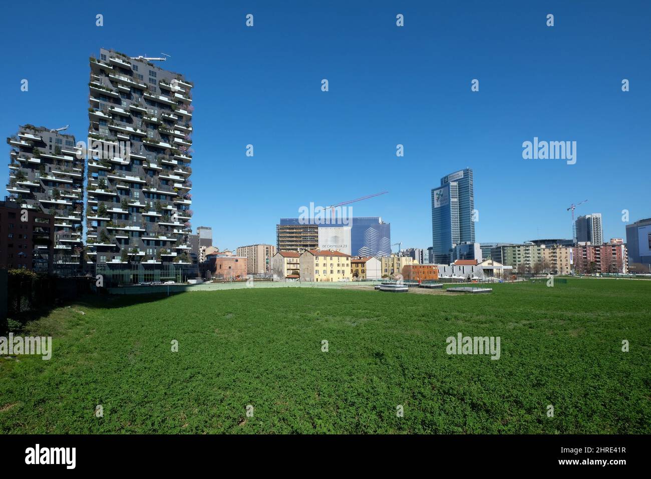 Bosco Verticale-the vertical wood, Milan,Lombardy, Italy Stock Photo