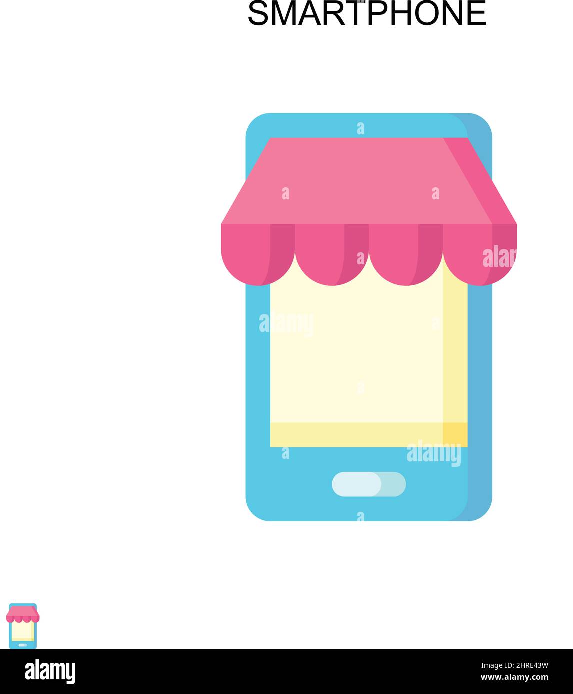 Smartphone Simple vector icon. Illustration symbol design template for ...