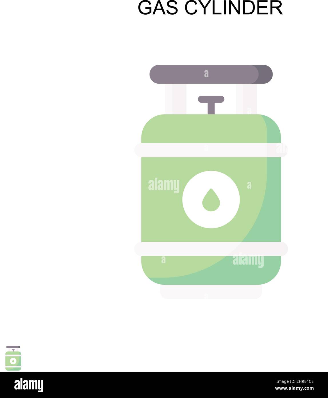 Gas cylinder Simple vector icon. Illustration symbol design template for web mobile UI element. Stock Vector