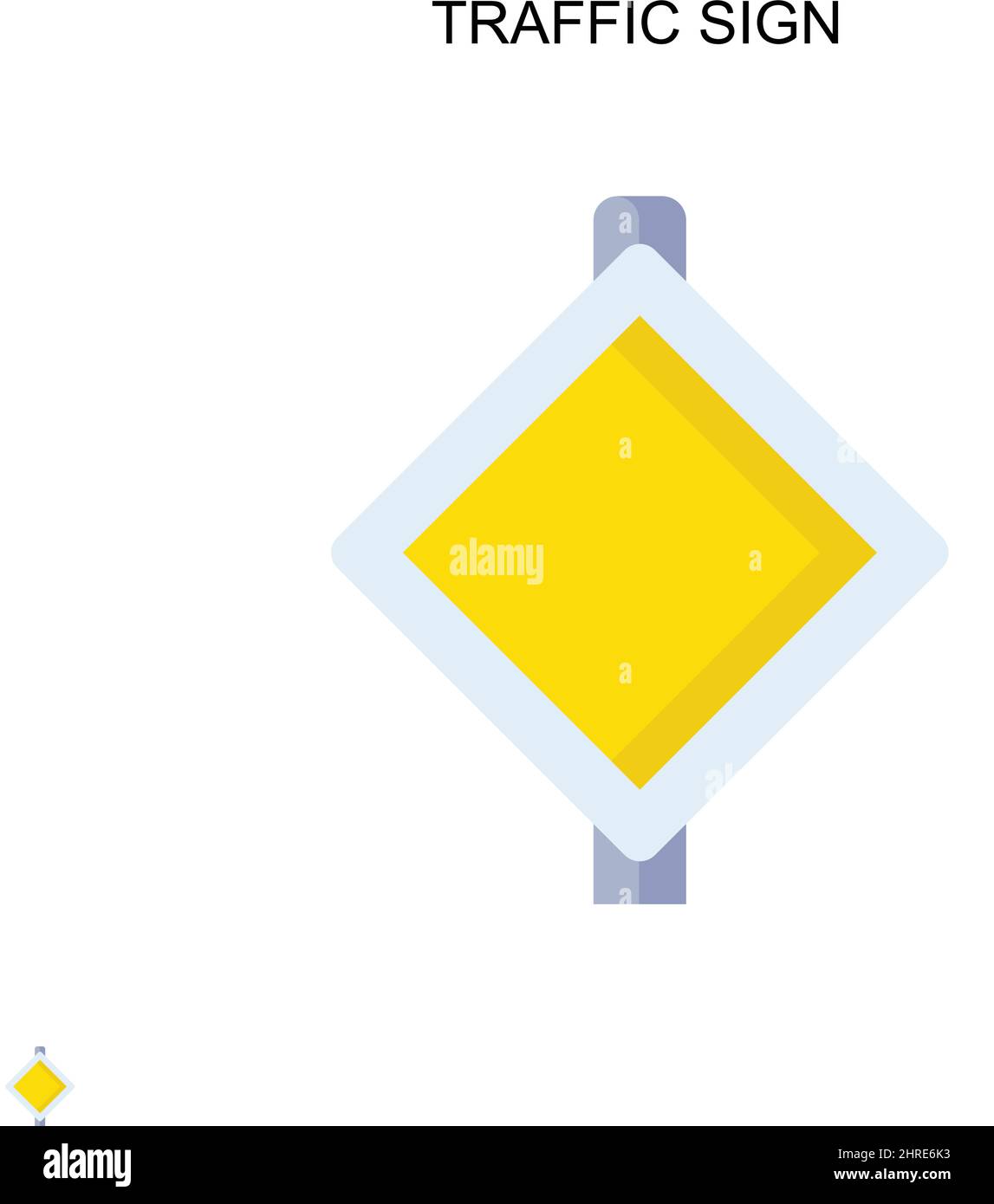 Traffic sign Simple vector icon. Illustration symbol design template ...