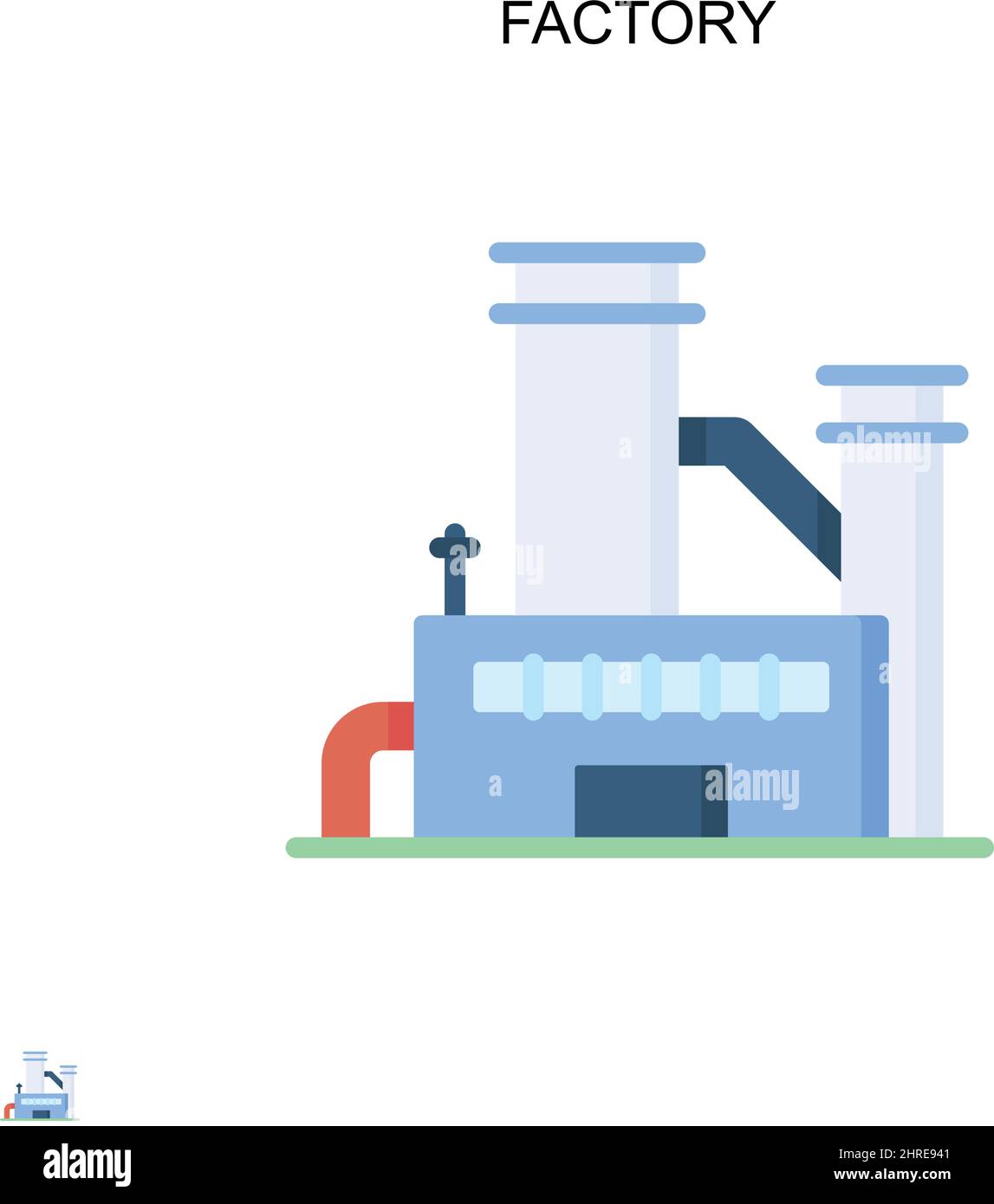 Factory Simple vector icon. Illustration symbol design template for web ...