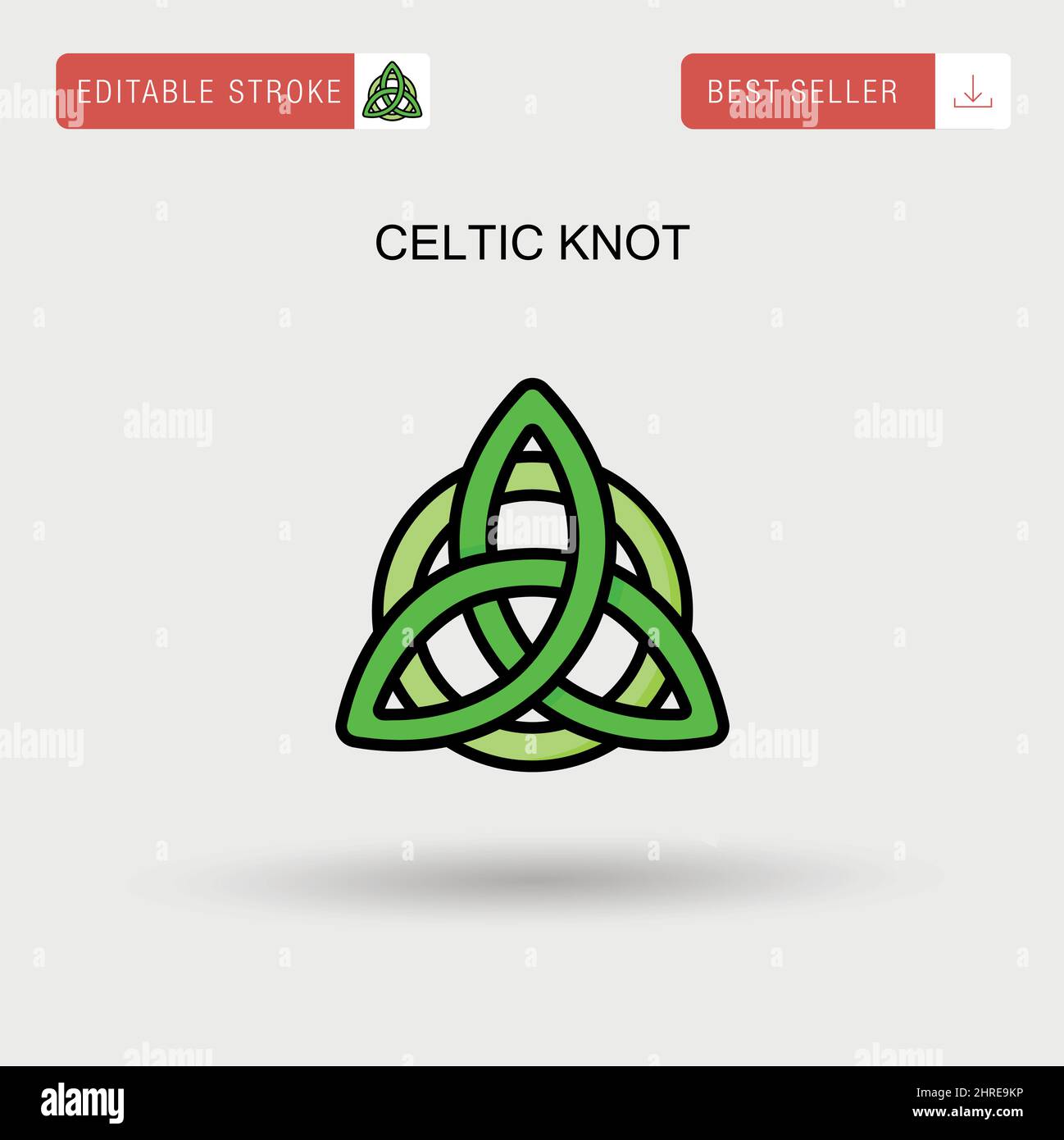 Celtic knot Simple vector icon. Stock Vector