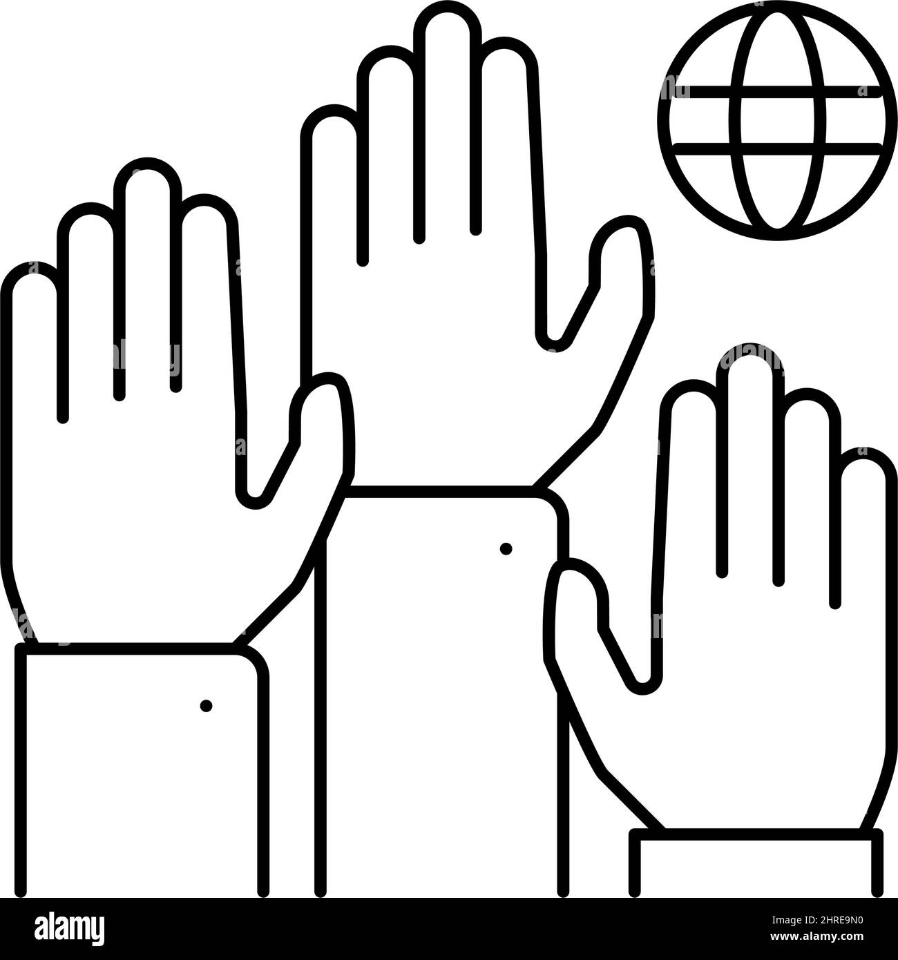 democracy world line icon vector illustration Stock Vector Image \u0026 Art -  Alamy, image size:1300x1390