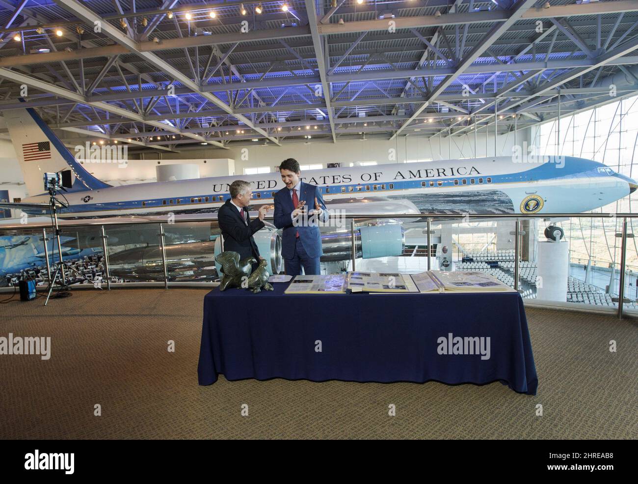 Reagan Rudeau Prime Minister Justin Trudeau and museum executive director John ...