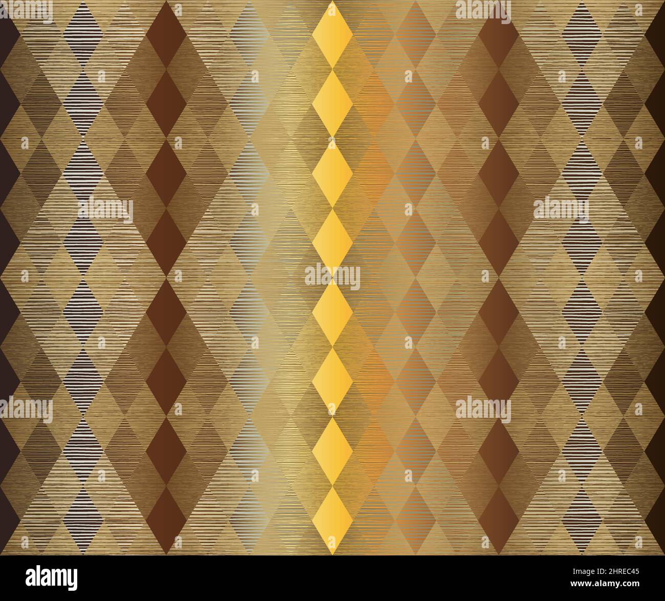 Elegant Gold and Brown Rhombus Geometric Seamless Pattern Design in ...