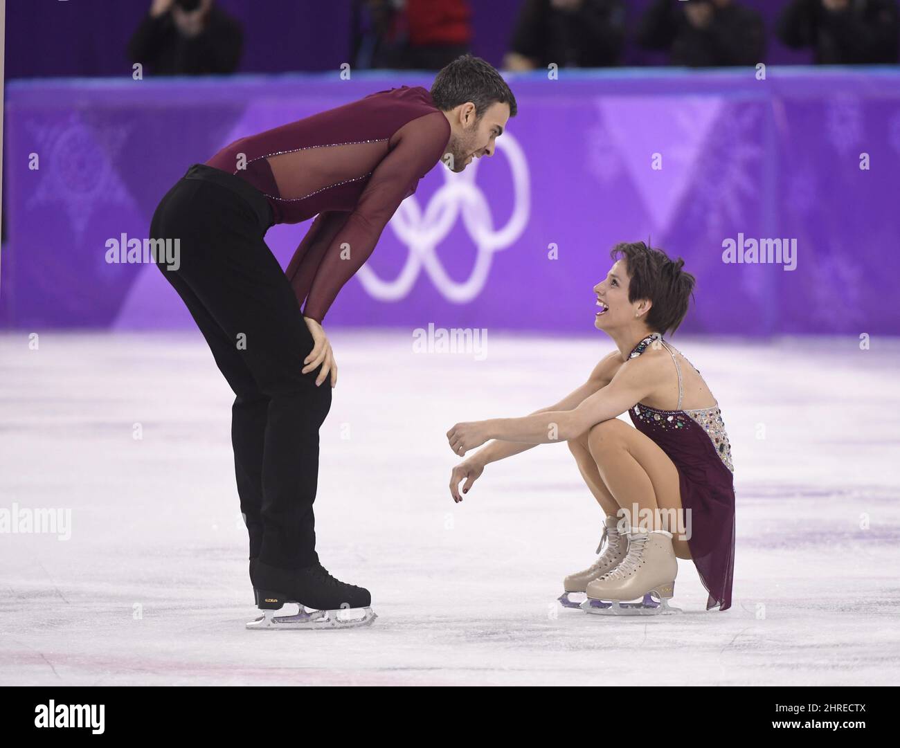 Canada's Meagan Duhamel and Eric Radford compete in the pairs figure