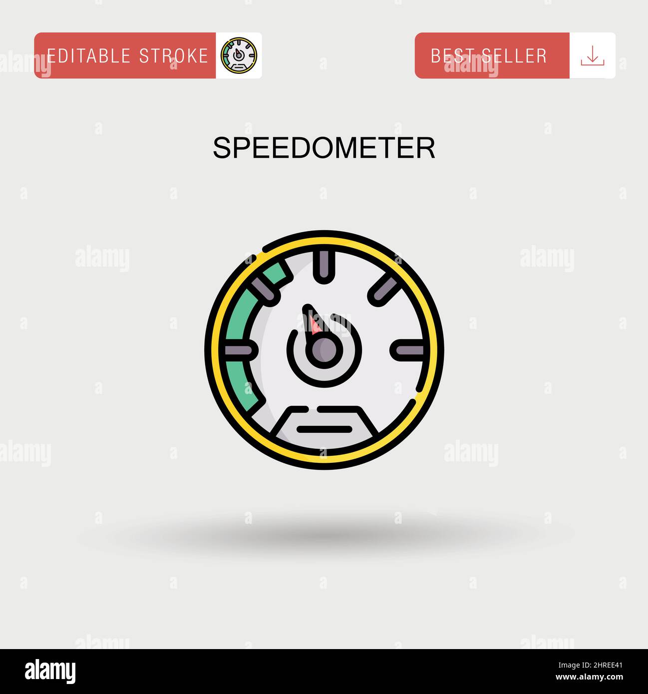 Speedometer Simple vector icon Stock Vector Image & Art - Alamy