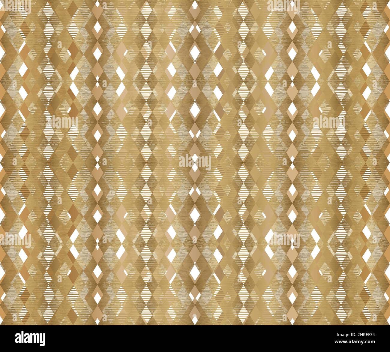 Geometric Rhombus Seamless Pattern Design Bronze Gold on White ...