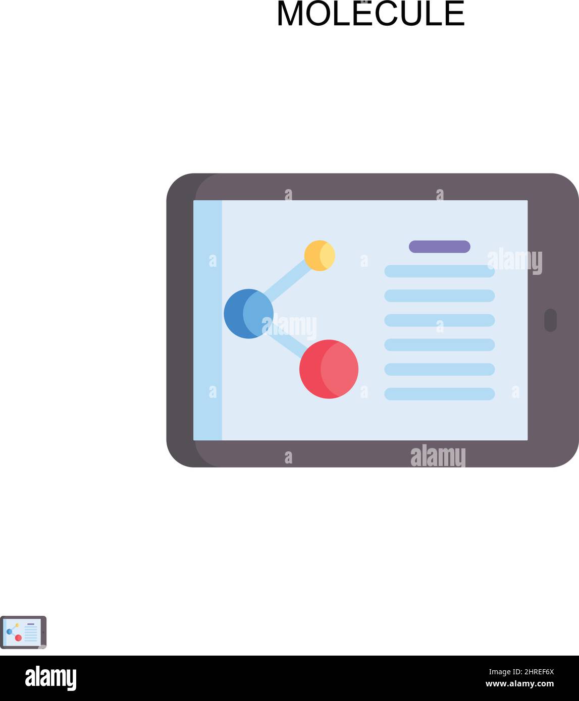 Molecule Simple vector icon. Illustration symbol design template for ...