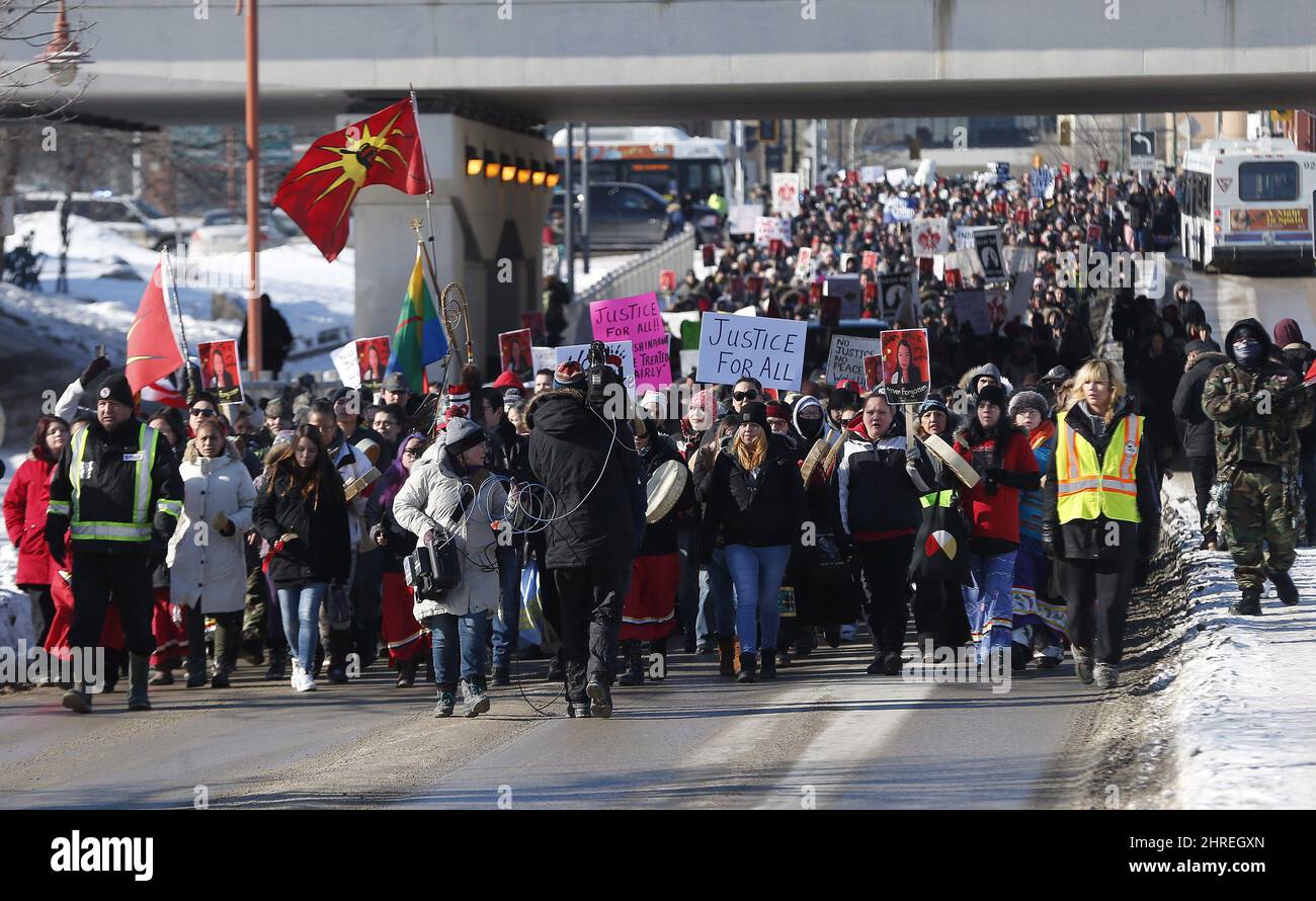 Family and supporters of Thelma Favel, Tina Fontaine's great-aunt and ...