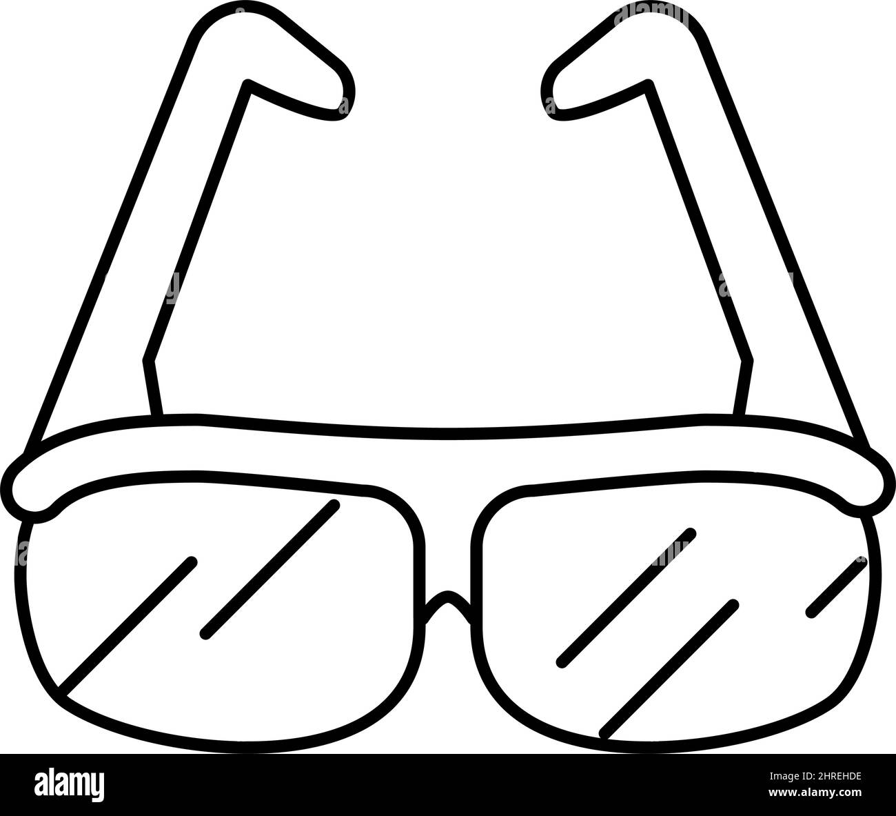 3d glasses line icon vector illustration Stock Vector Image & Art - Alamy
