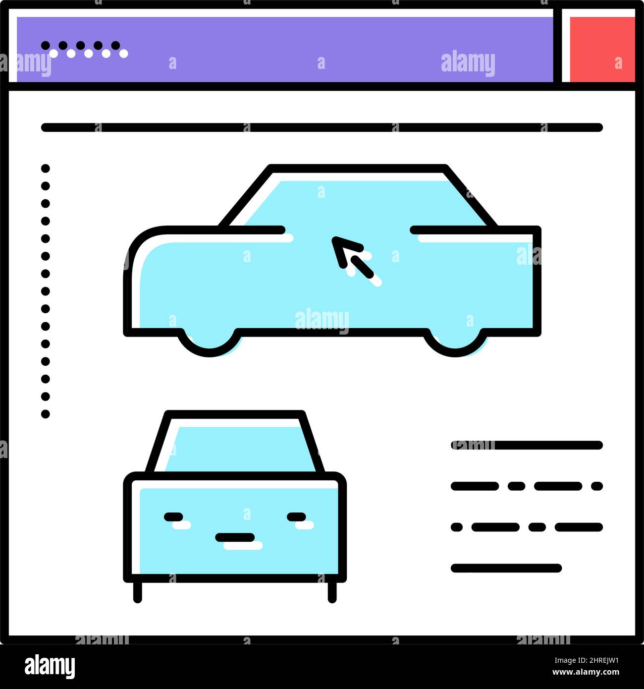 car modeling program color icon vector illustration Stock Vector Image ...