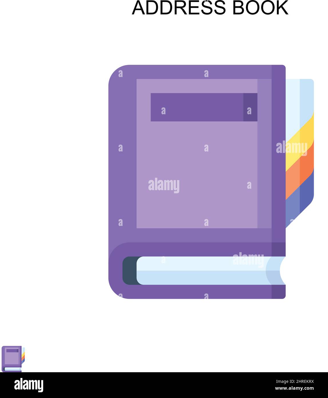 Address book Simple vector icon. Illustration symbol design template