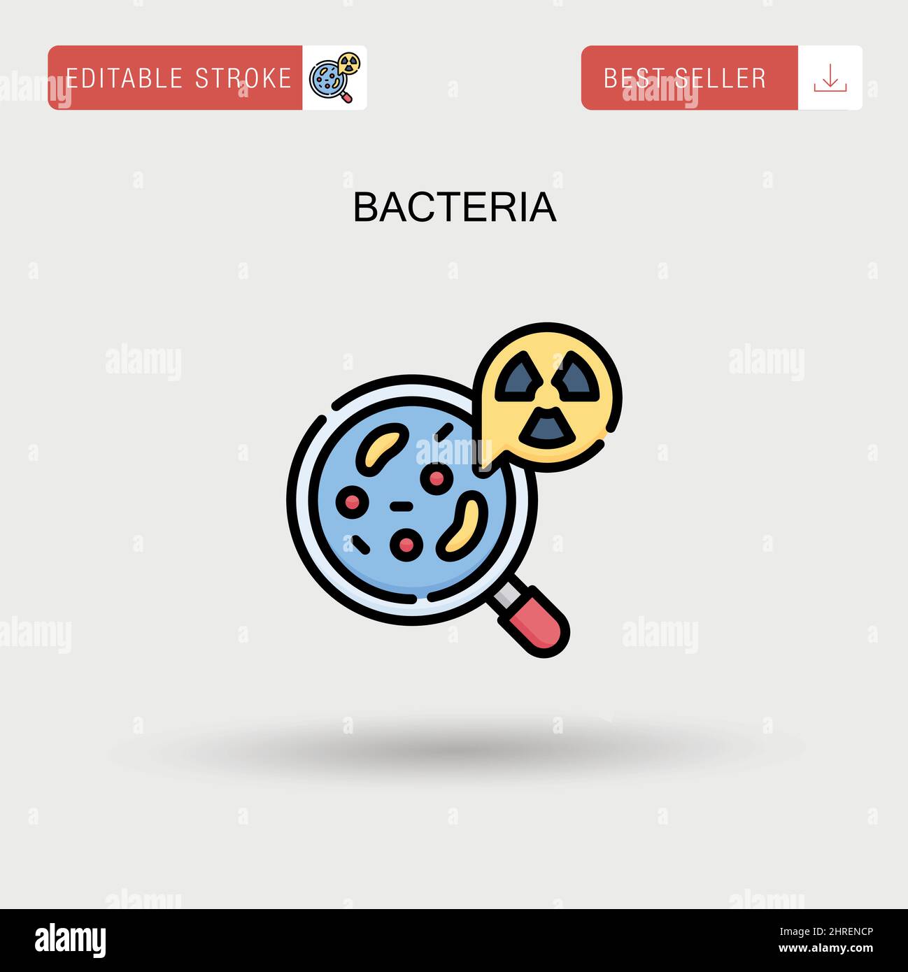 Bacteria icon design hi-res stock photography and images - Alamy