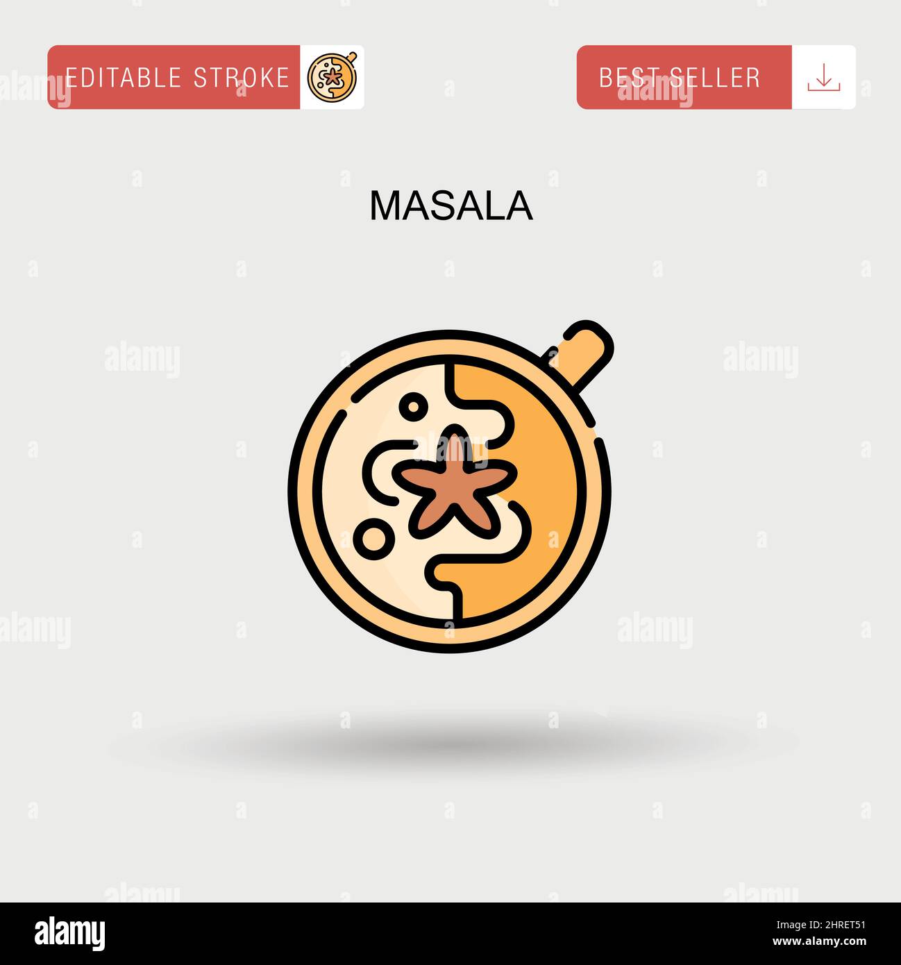 Masala Simple vector icon. Stock Vector