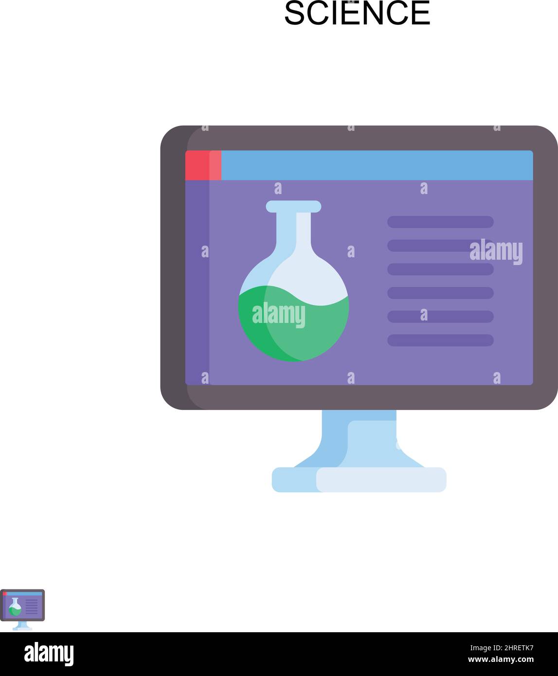 Science Simple vector icon. Illustration symbol design template for web ...