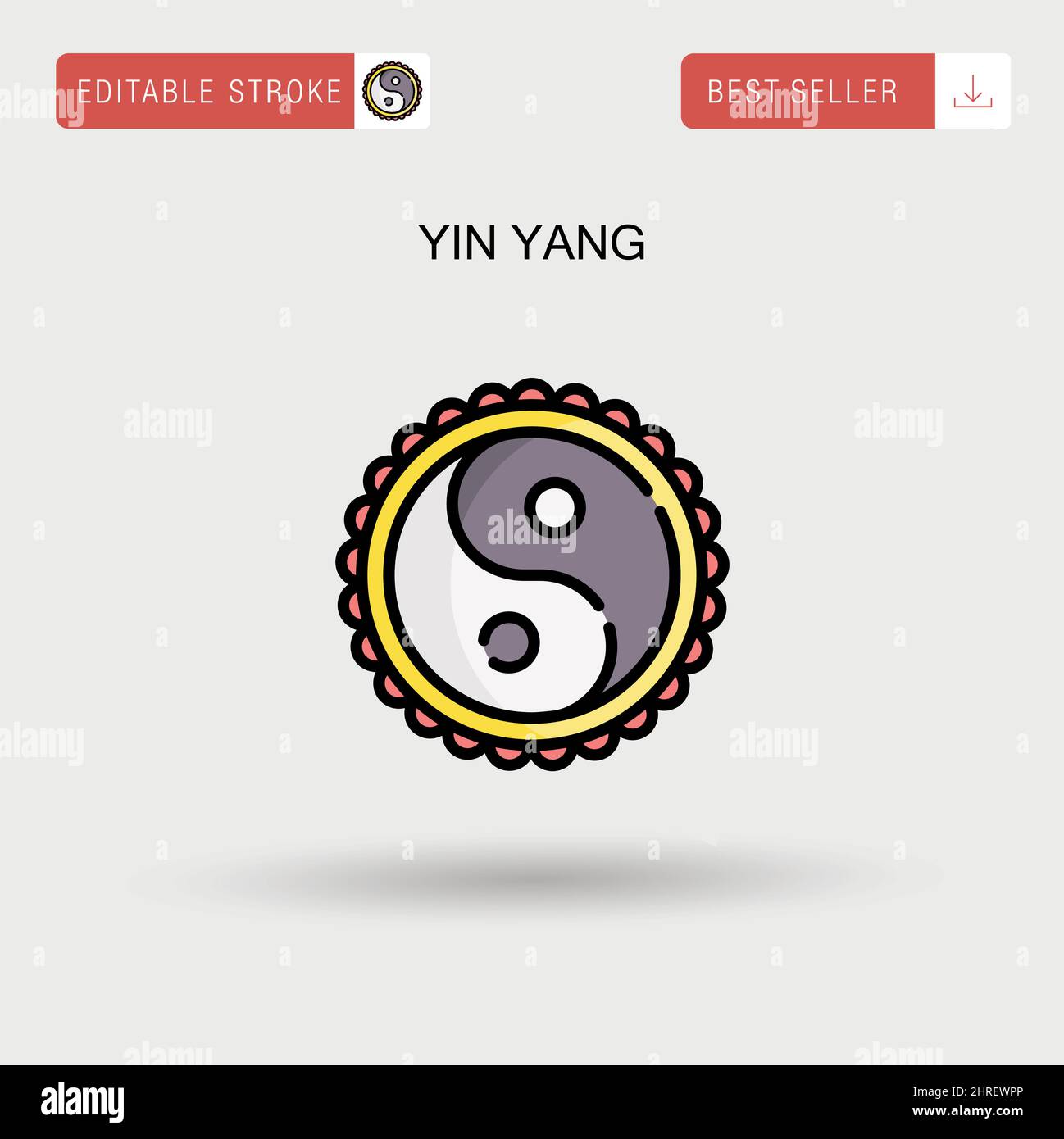 Yin yang Simple vector icon Stock Vector Image & Art - Alamy