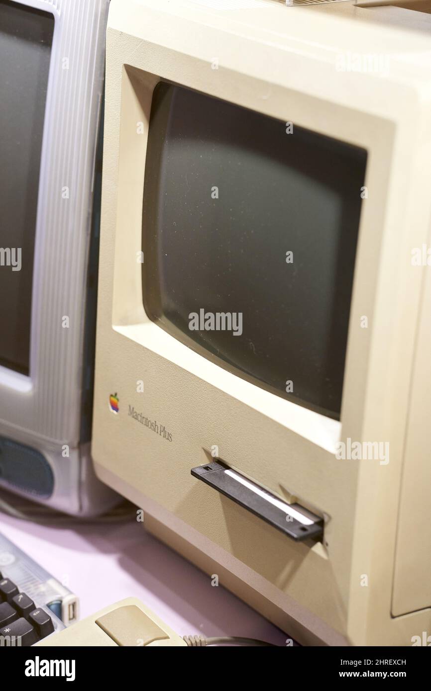 An old Apple Macintosh personal computer in the toy museum Stock Photo ...