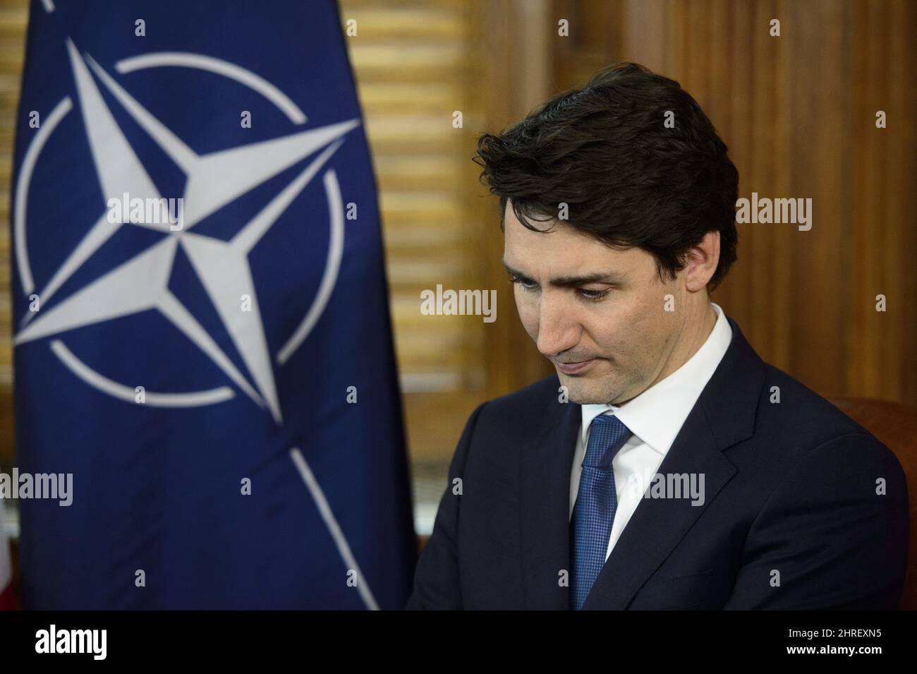 Prime Minister Justin Trudeau meets with NATO Secretary General Jens ...