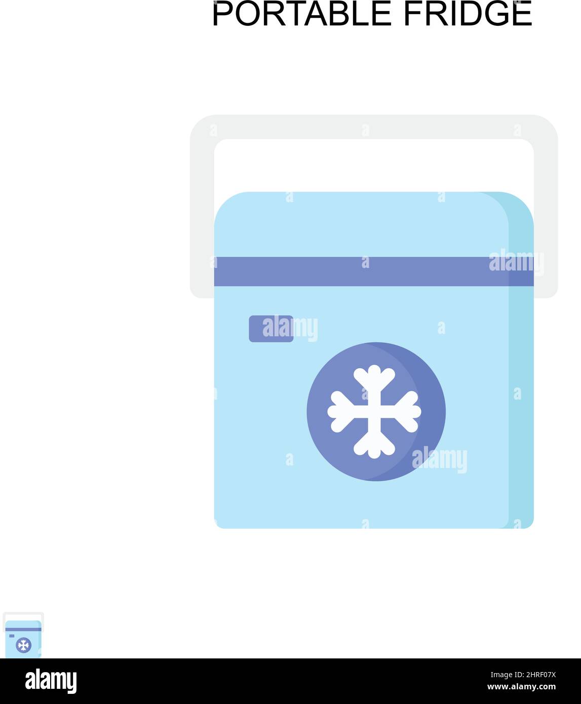 Portable fridge Simple vector icon. Illustration symbol design template for web mobile UI element. Stock Vector