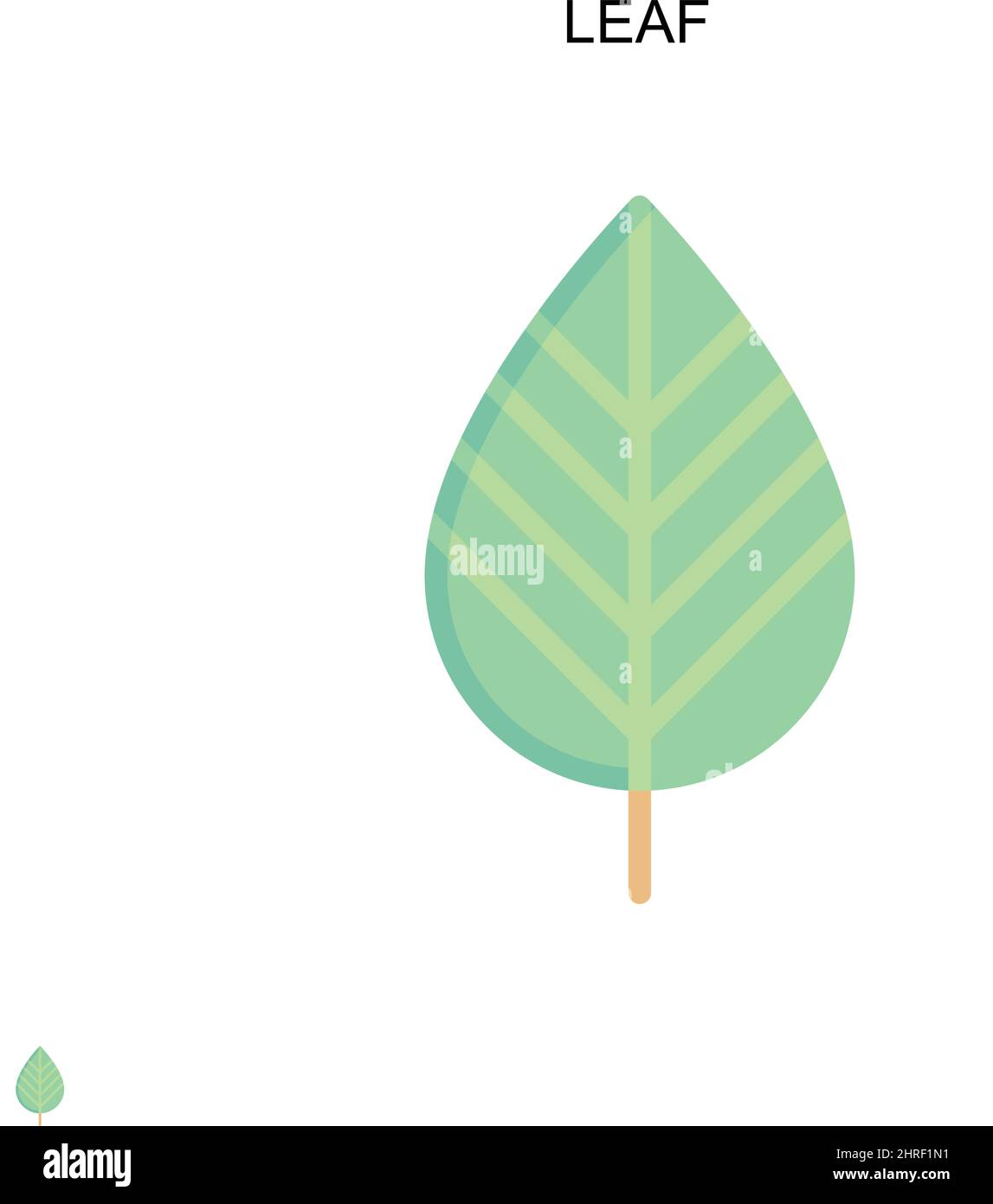Leaf Simple vector icon. Illustration symbol design template for web mobile UI element. Stock Vector