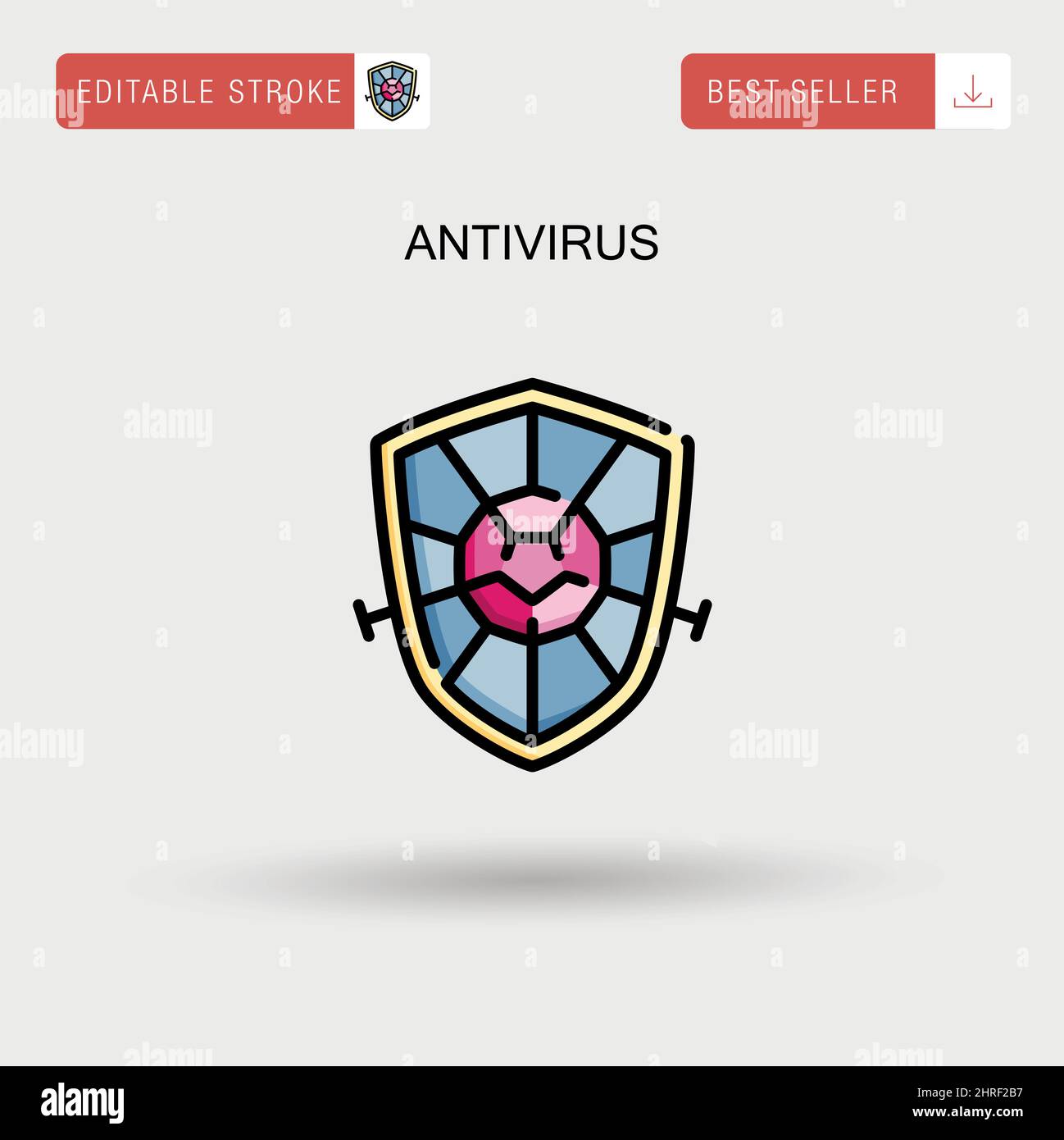 Antivirus Simple vector icon. Stock Vector