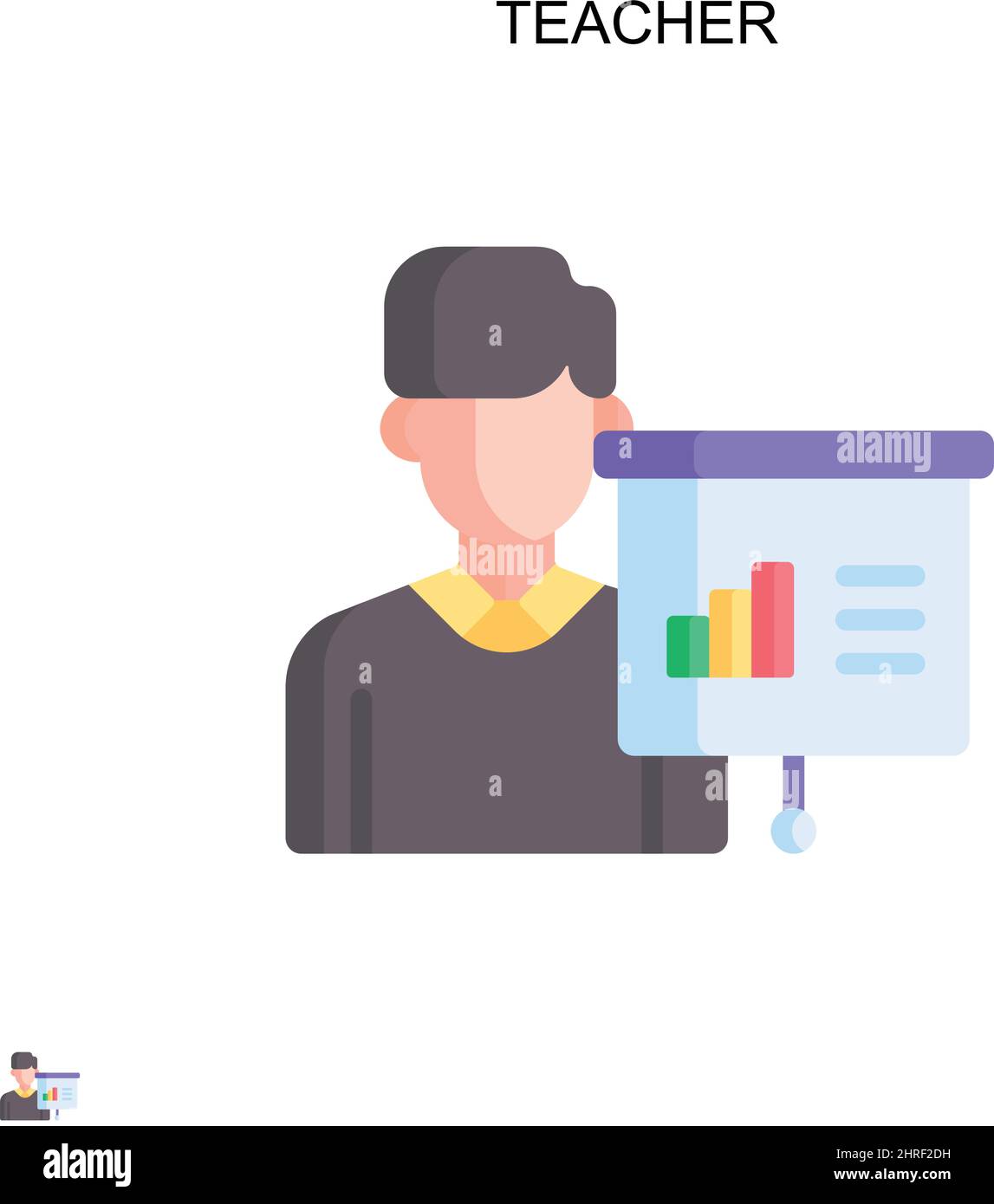 Teacher Simple vector icon. Illustration symbol design template for web ...
