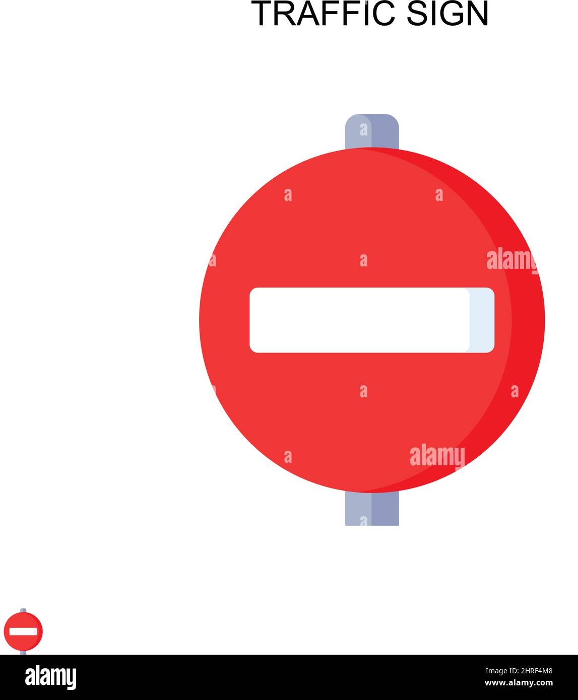 Traffic sign Simple vector icon. Illustration symbol design template ...