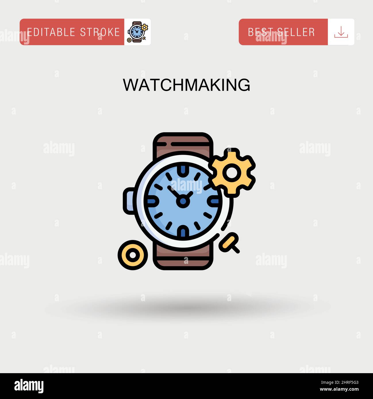 Watchmaking Simple vector icon. Stock Vector