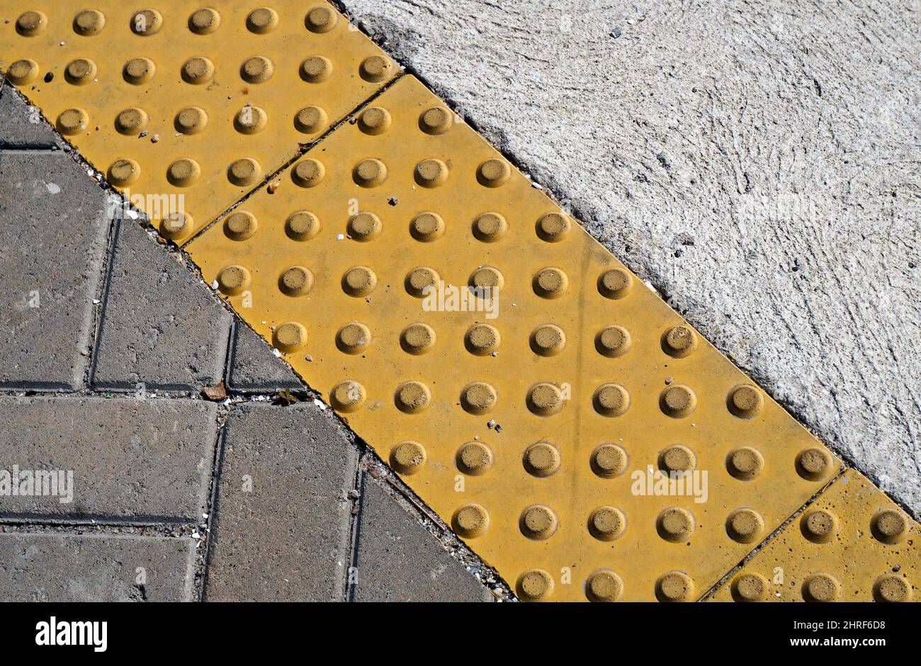Crosswalk warning bumps hires stock photography and images Alamy