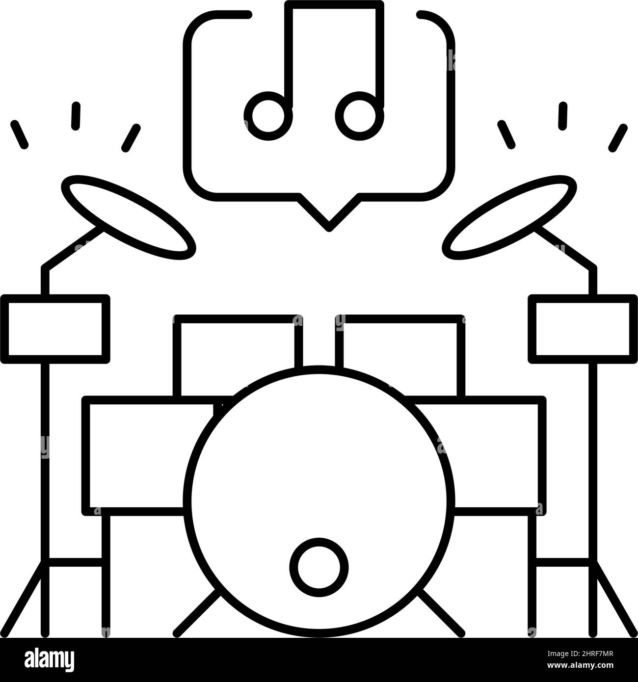 play musical instrument mens leisure line icon vector illustration ...