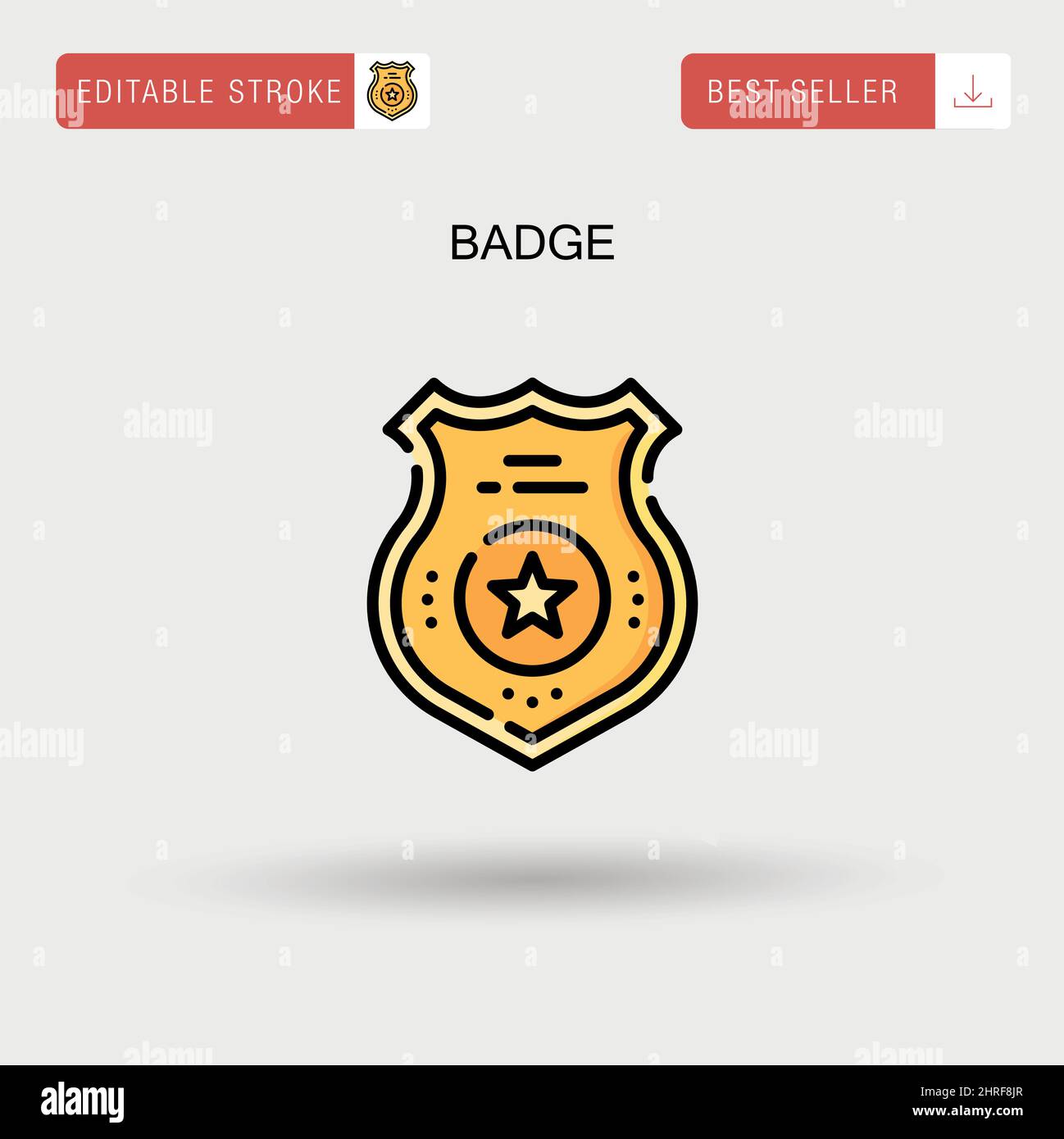 Badge Simple vector icon Stock Vector Image & Art Alamy