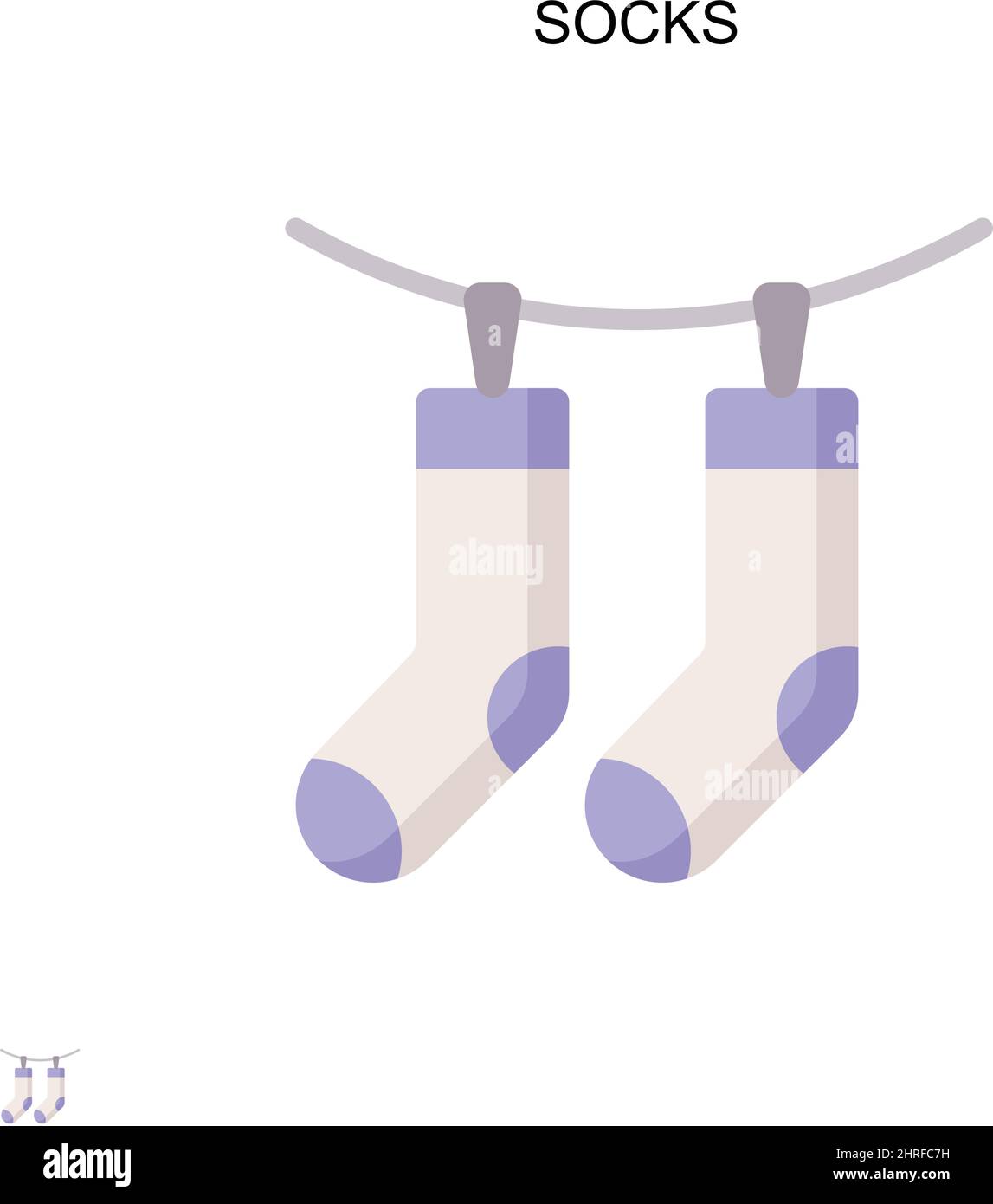 Socks Simple vector icon. Illustration symbol design template for web mobile UI element. Stock Vector
