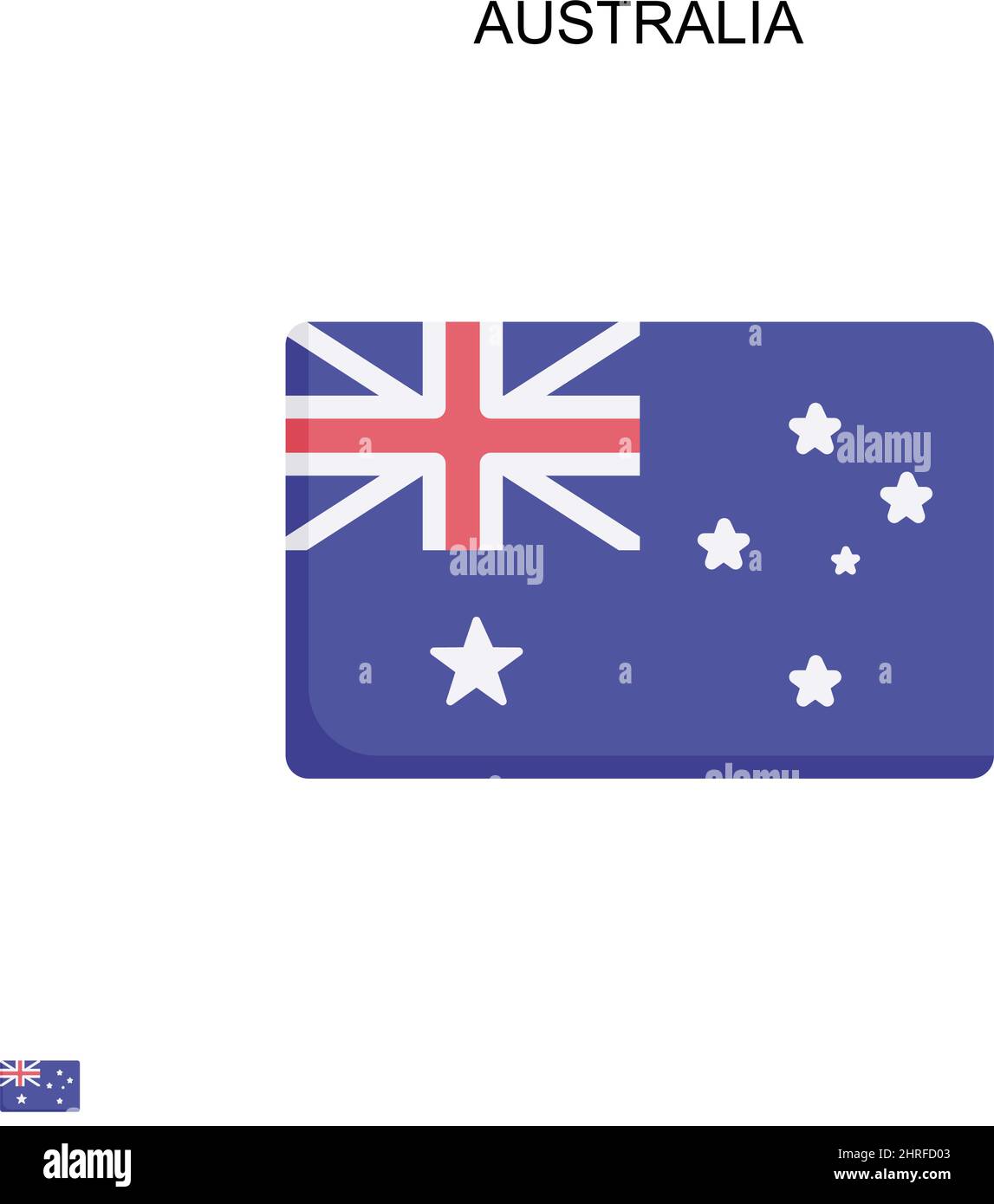 Australia Simple vector icon. Illustration symbol design template for web mobile UI element. Stock Vector