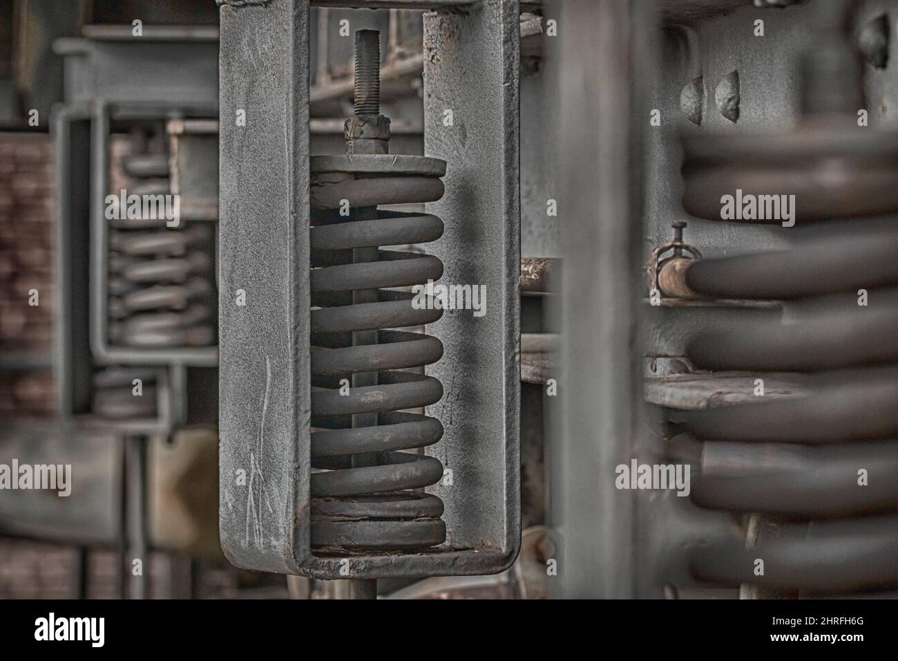 These old springs allowed specific vibrations to separate materials ...