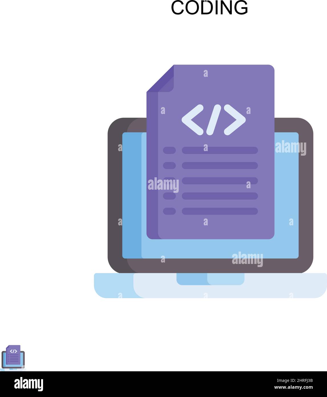 Coding Simple vector icon. Illustration symbol design template for web ...