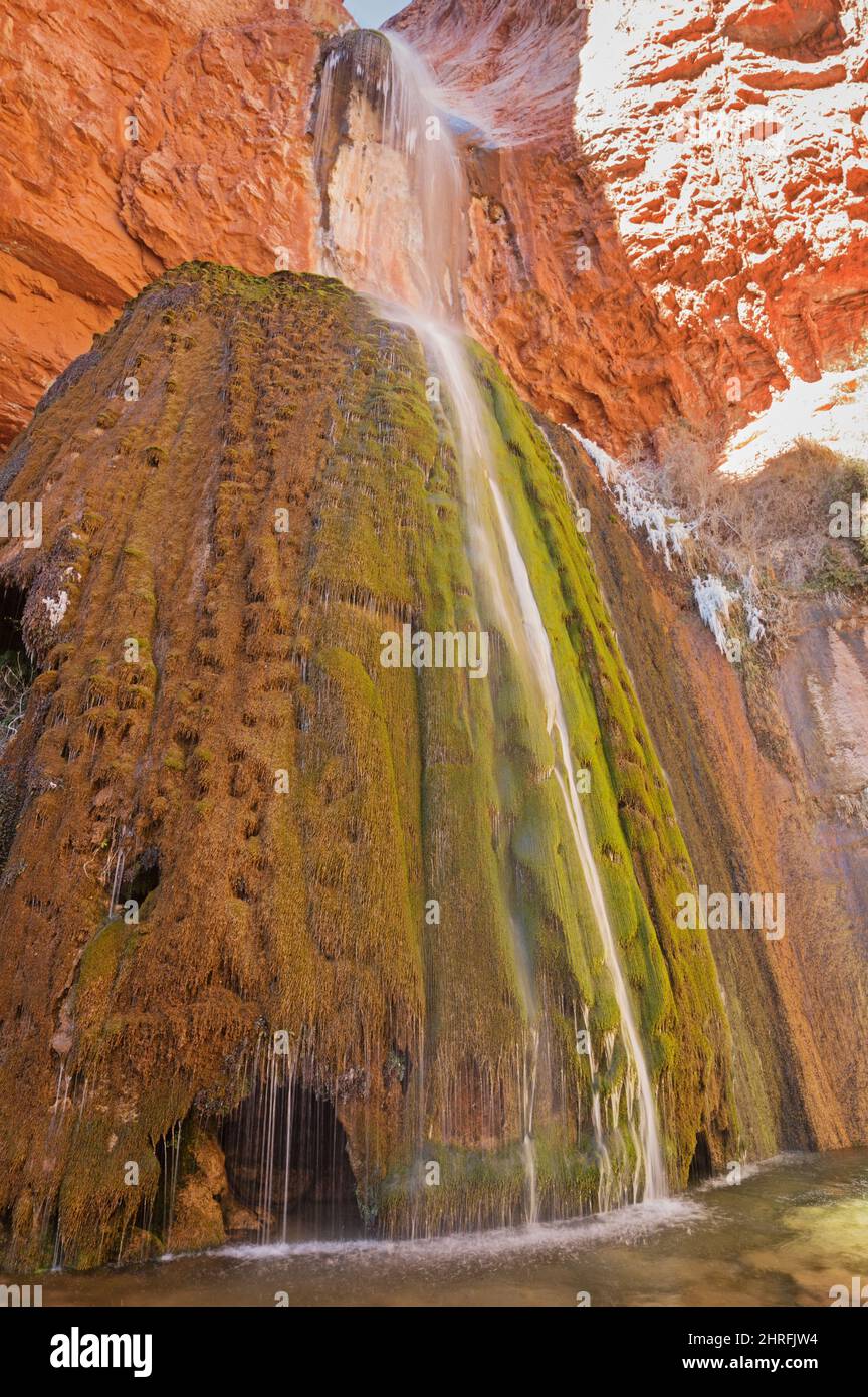 Ribbon Falls in the Grand Canyon Stock Photo