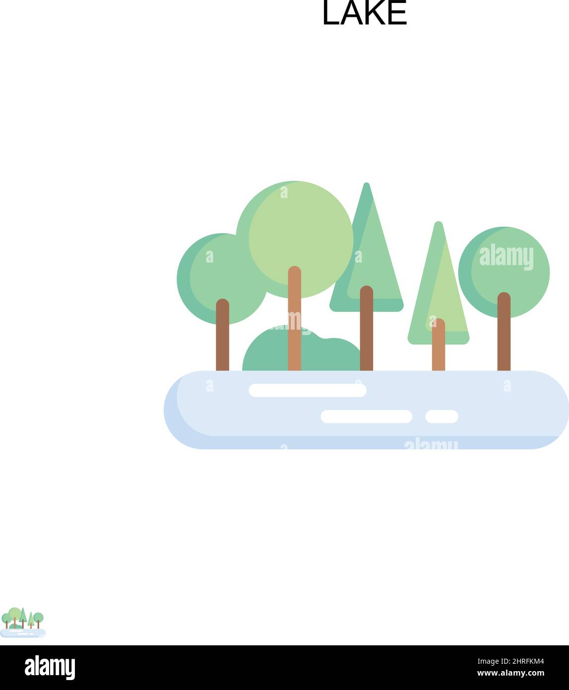 Lake Simple vector icon. Illustration symbol design template for web mobile UI element. Stock Vector