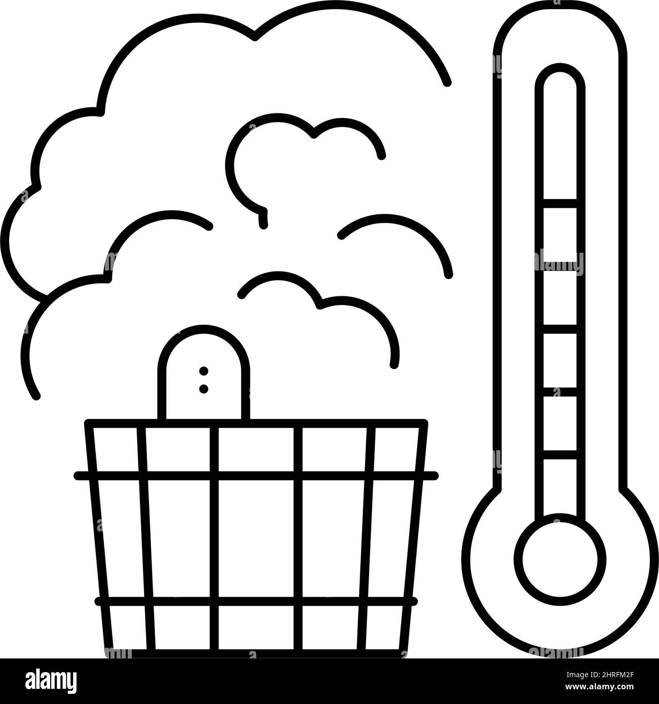 bath sauna mens leisure line icon vector illustration Stock Vector ...