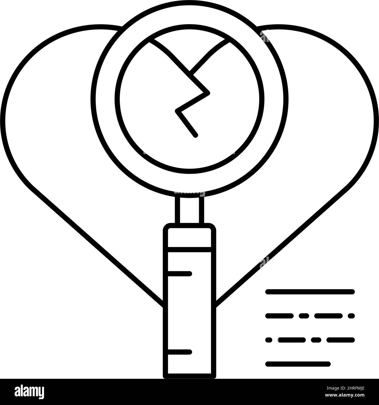 investigation of infidelity line icon vector illustration Stock Vector ...