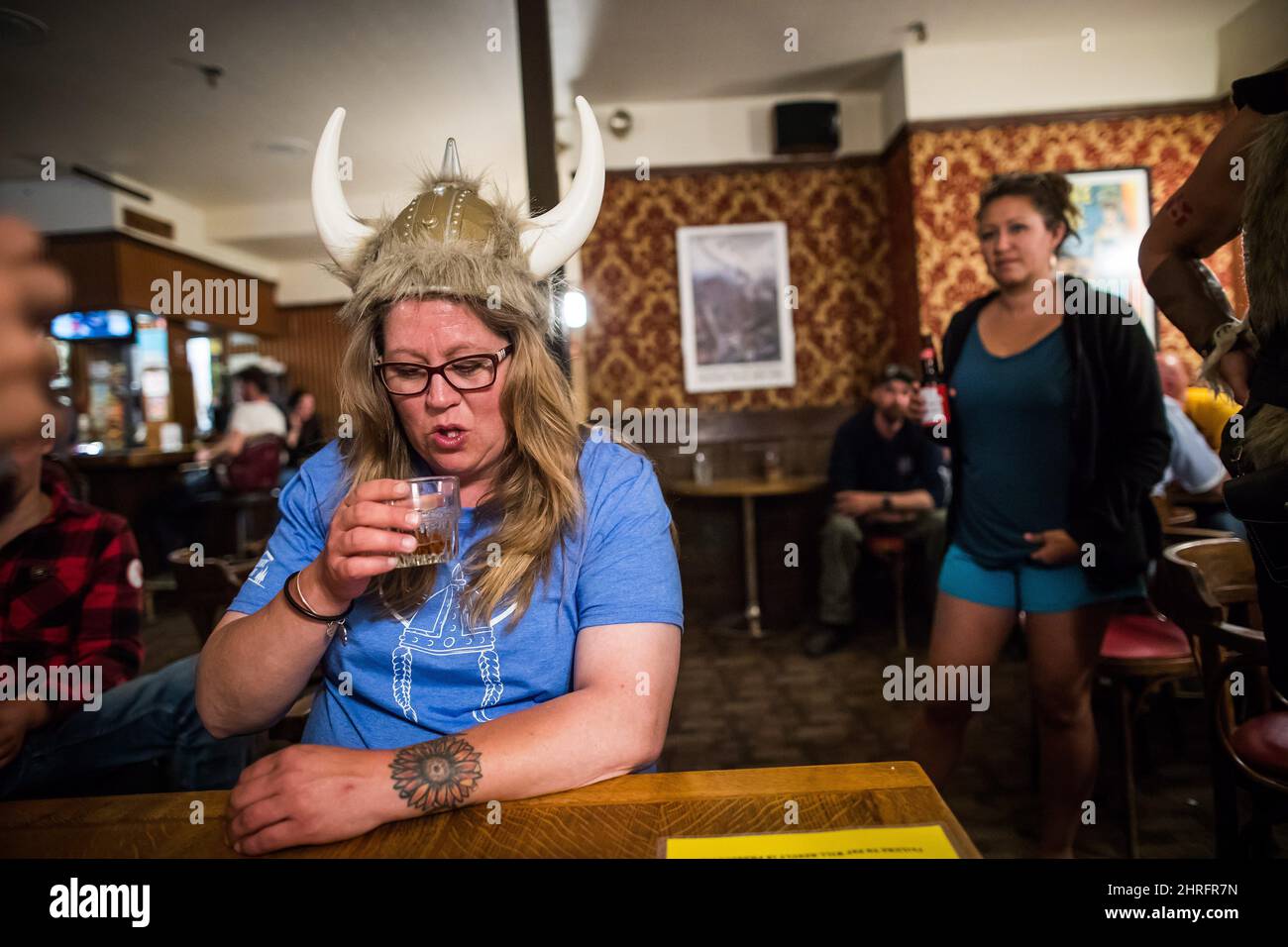 Deleigh Keyser, of Whitehorse, Yukon, looks at the dehydrated human toe