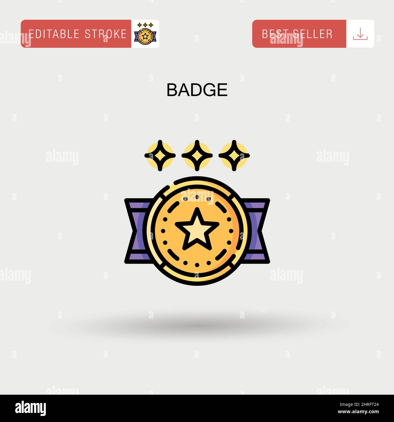 Badge Simple vector icon Stock Vector Image & Art Alamy