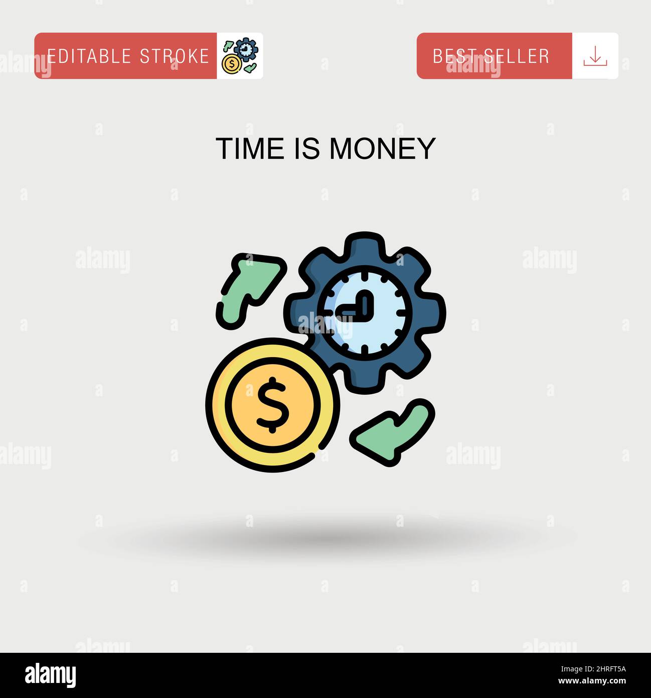 Time is money Simple vector icon Stock Vector Image & Art Alamy