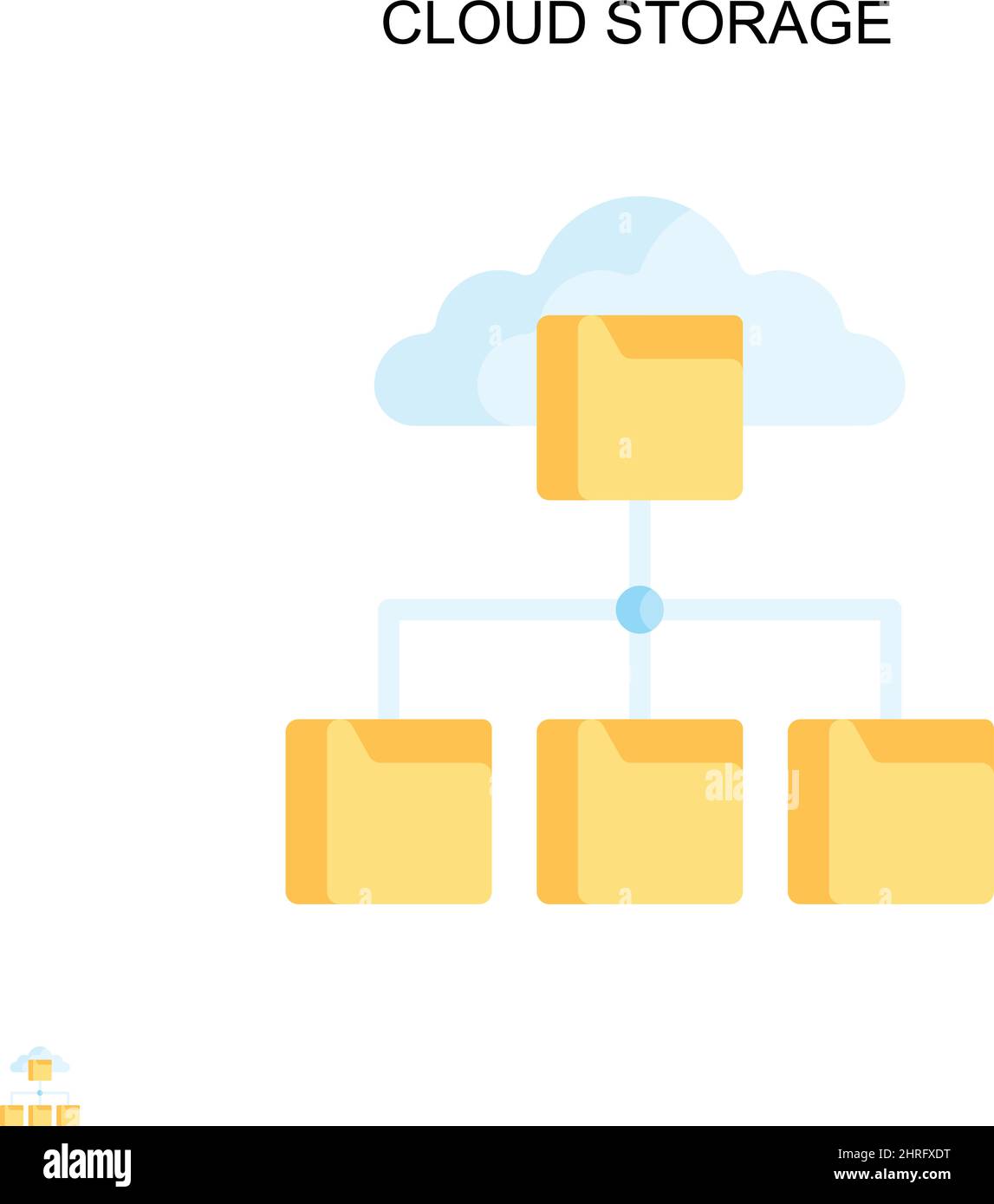 Cloud storage Simple vector icon. Illustration symbol design template for web mobile UI element. Stock Vector