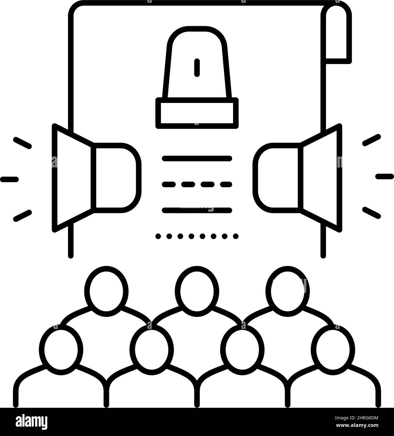 crisis management line icon vector illustration Stock Vector Image ...