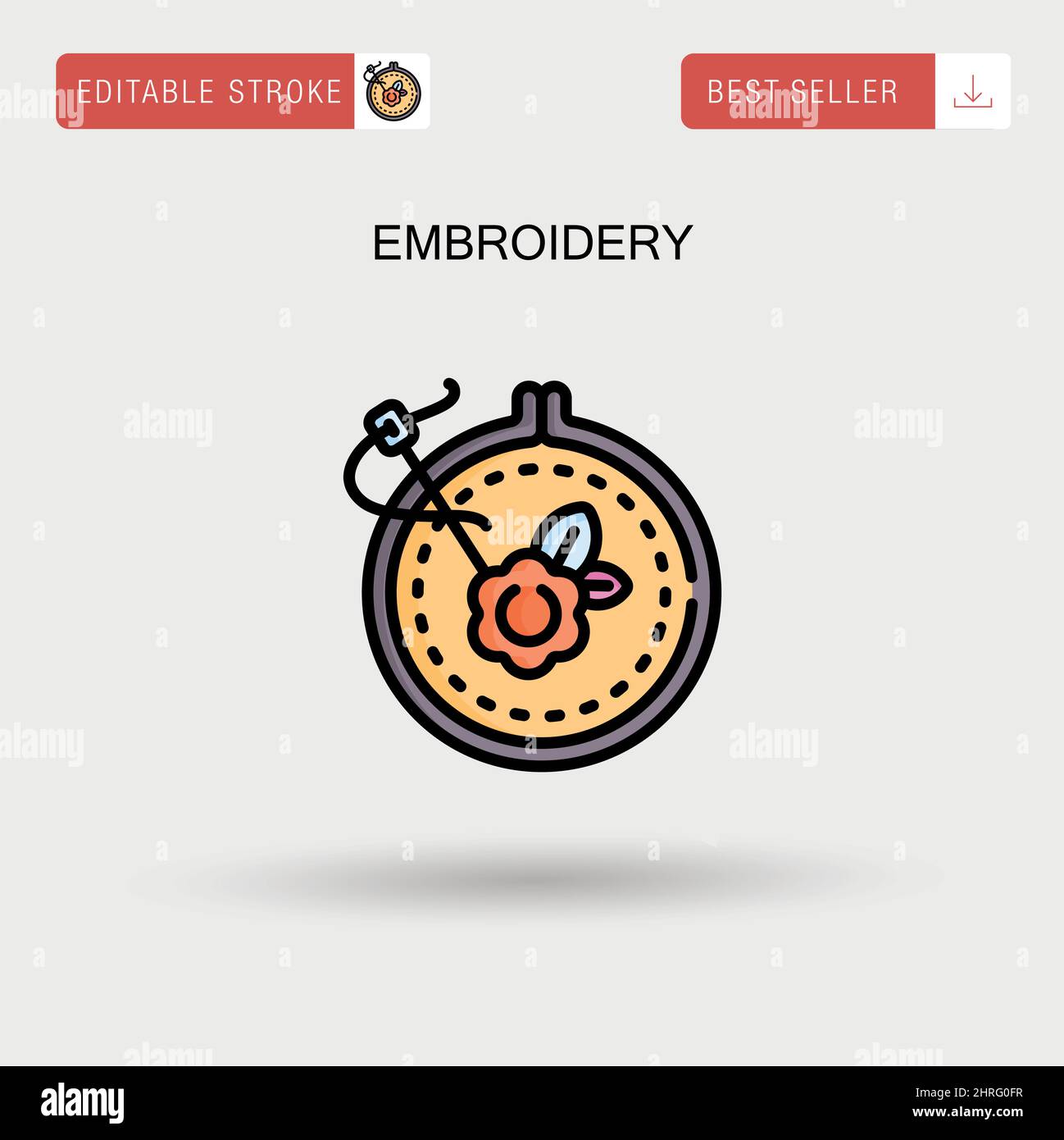 Embroidery Simple vector icon Stock Vector Image & Art Alamy