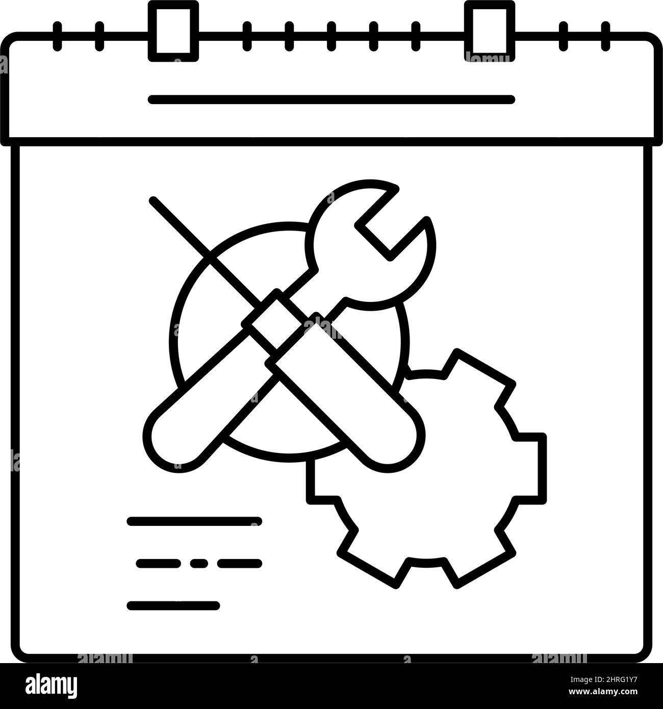 working time optimize line icon vector illustration Stock Vector Image ...