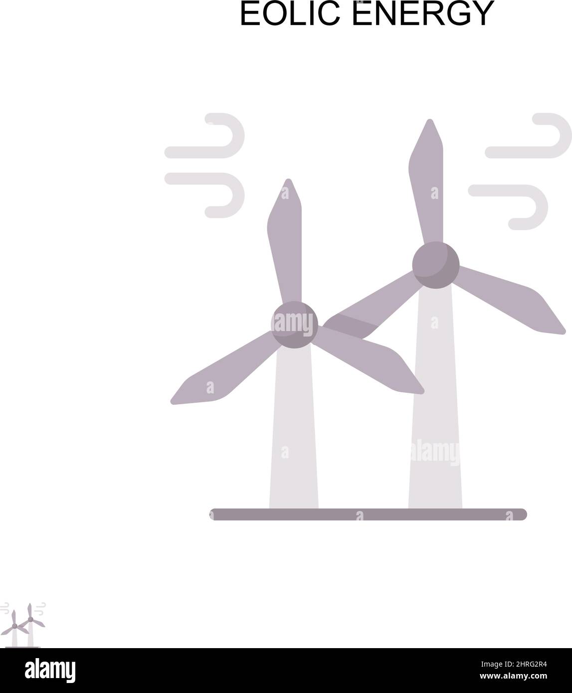 Eolic energy Simple vector icon. Illustration symbol design template ...